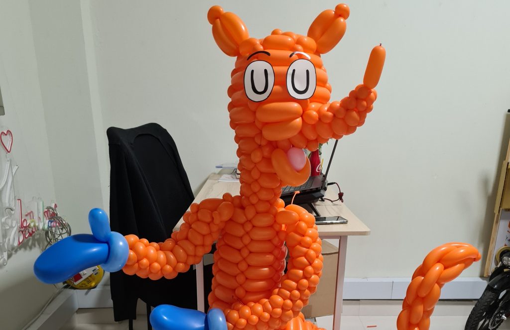 Balloon Sculpture Fox in Socks by Dr Seuss