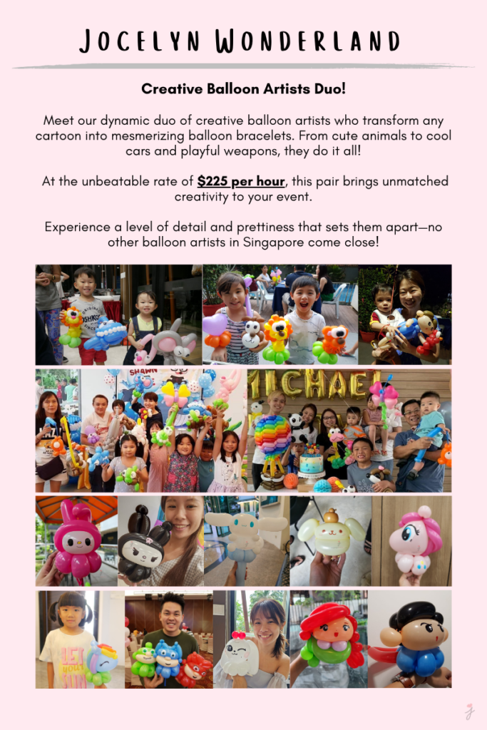 Advance Balloon sculpting for Birthday Party Singapore
